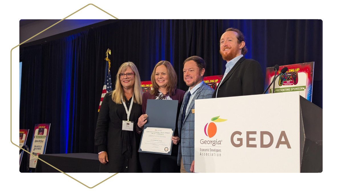 The Pembroke team receives their CEDR-C certificate.